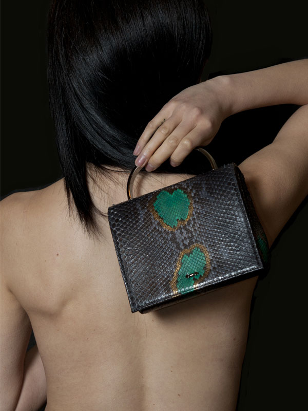 Elegant showroom of PK1 Milano for luxury leather goods inquiries and contact information